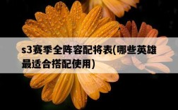 s3賽季全陣容配將表，哪些英雄最適合搭配使用