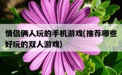 情侶倆人玩的手機游戲，推薦哪些好玩的雙人游戲