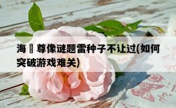 海袛尊像謎題雷種子不讓過，如何突破游戲難關