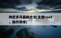 神武多開最新方法，無需root，操作簡單