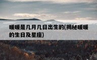 暖暖是幾月幾日出生的，揭秘暖暖的生日及星座