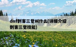 dnf刺客三覺叫什么，詳細介紹刺客三覺技能
