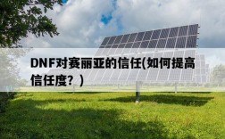 DNF對賽麗亞的信任，如何提高信任度？