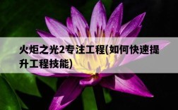 火炬之光2專注工程，如何快速提升工程技能