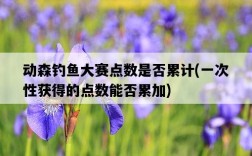 動森釣魚大賽點數是否累計，一次性獲得的點數能否累加