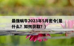 最強蝸牛2023年5月密令，是什么？如何獲取？