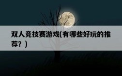 雙人競技賽游戲，有哪些好玩的推薦？