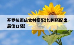 開羅拉面店食材搭配，如何搭配出最佳口感