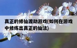 真正的修仙渡劫游戲，如何在游戲中修煉出真正的仙法