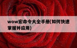 wow宏命令大全手冊，如何快速掌握并應用