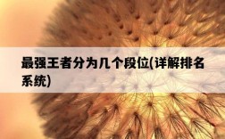 最強王者分為幾個段位，詳解排名系統