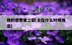 我的世界第二部，會在什么時候推出