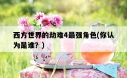 西方世界的劫難4最強角色，你認為是誰？