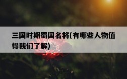 三國時期蜀國名將，有哪些人物值得我們了解