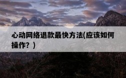 心動網絡退款最快方法，應該如何操作？