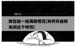 微信拍一拍滿屏櫻花，如何開啟和關閉這個特效