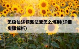 無極仙途鎮派法寶怎么煉制，詳細步驟解析