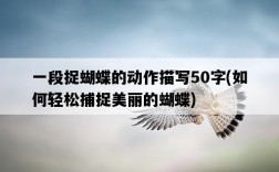 一段捉蝴蝶的動作描寫50字，如何輕松捕捉美麗的蝴蝶