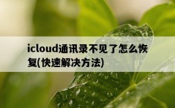 icloud通訊錄不見了怎么恢復，快速解決方法