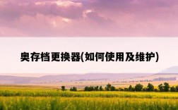 奧存檔更換器，如何使用及維護