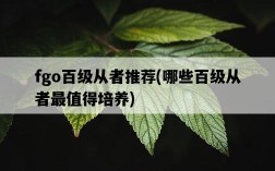 fgo百級從者推薦，哪些百級從者最值得培養