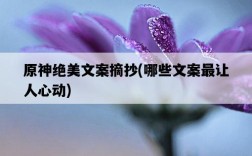 原神絕美文案摘抄，哪些文案最讓人心動