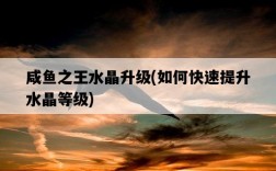 咸魚之王水晶升級，如何快速提升水晶等級