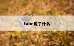 tabe說了什么