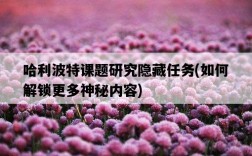 哈利波特課題研究隱藏任務，如何解鎖更多神秘內容