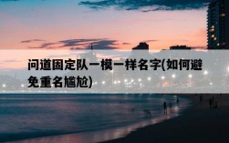 問道固定隊一模一樣名字，如何避免重名尷尬