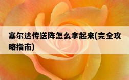塞爾達傳送陣怎么拿起來，完全攻略指南