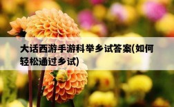 大話西游手游科舉鄉試答案，如何輕松通過鄉試