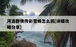 河洛群俠傳彩雪蛛怎么抓，詳細攻略分享