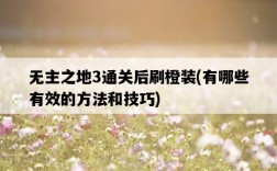 無主之地3通關后刷橙裝，有哪些有效的方法和技巧