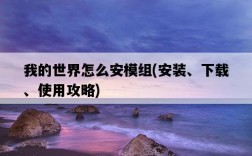我的世界怎么安模組，安裝、下載、使用攻略