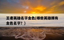王者英雄名字金色，哪些英雄擁有金色名字？