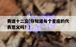 黃道十二宮，你知道每個星座的代表意義嗎？