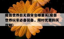 魔獸世界巨無霸背包哪里買，魔獸世界玩家必備裝備，限時優惠購買攻略