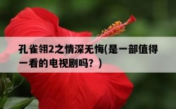 孔雀翎2之情深無悔，是一部值得一看的電視劇嗎？