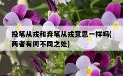 投筆從戎和棄筆從戎意思一樣嗎，兩者有何不同之處