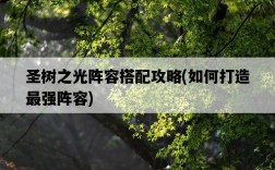 圣樹之光陣容搭配攻略，如何打造最強陣容