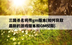 三國殺名將傳gm版本,如何獲取最新的游戲版本和GM權限