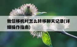 微信移機時怎么轉移聊天記錄，詳細操作指南