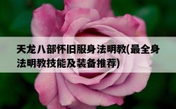 天龍八部懷舊服身法明教，最全身法明教技能及裝備推薦