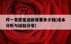 開一家密室逃脫需要多少錢，成本分析與經驗分享