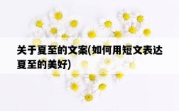 關于夏至的文案，如何用短文表達夏至的美好