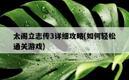 太閣立志傳3詳細攻略，如何輕松通關游戲