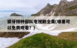 狼牙特種部隊電視劇全集，哪里可以免費觀看？