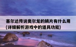 塞爾達傳說奧爾龍的鱗片有什么用，詳細解析游戲中的道具功能