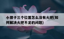 小貍子三個位置怎么沒有火把，如何解決火把不足的問題